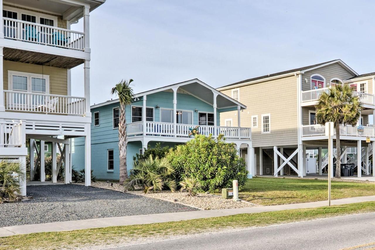Pet-Friendly Second Row House Steps To Beach! Holden Beach Exterior photo